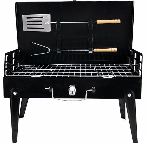 Portable Foldable Folding Outdoor Charcoal Barbecue BBQ Grill Picnic Tool Set