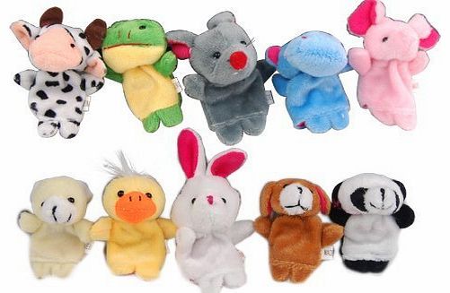 tinxs  10 x Animal Shaped Finger Toy Puppets Animal dolls Game for Children Kids Parties Toy Story Telling