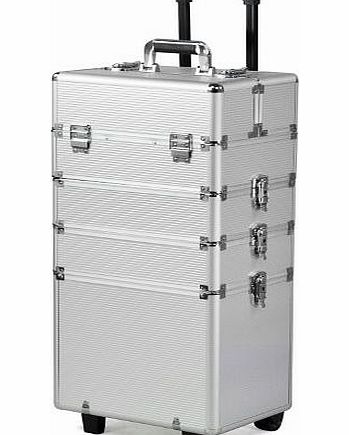 tinxs  Beauticians, Hairdressers, Makeup, Nail Tech, 4in1 Silver Cases. Boxes And Trolley case