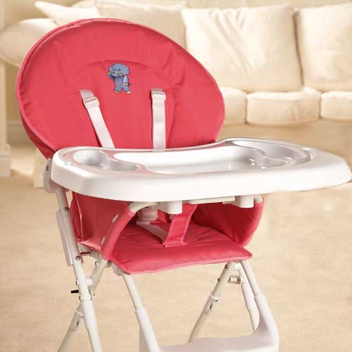 Tippitoes High Chair White/Pink
