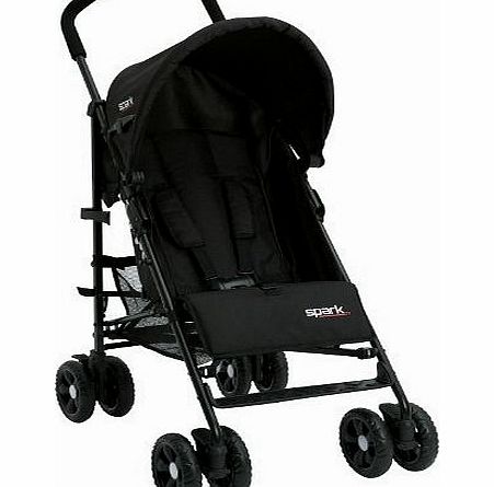 Tippitoes Spark TX Lightweight Newborn Baby Pushchair (Black)