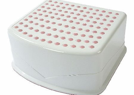 Tippitoes Step Up Stool White/Pink
