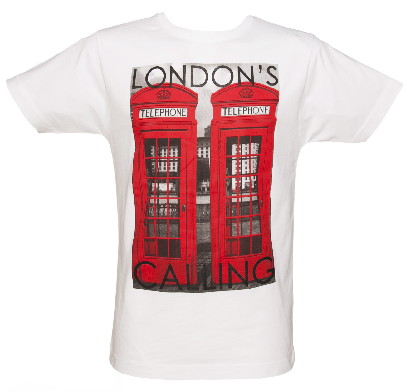 Mens White Londons Calling Phone Boxes