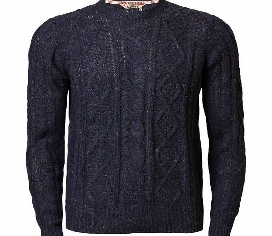 Tokyo Laundry Mens Jumper Tokyo Laundry 1A3149 Wool Mix Casual Sweater Neppy Knitwear Pullover, Denim, X-Large