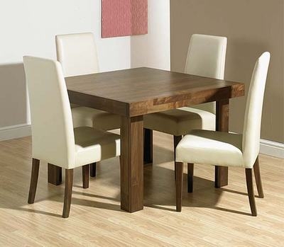 Square Dining Table - 110cm and 4 Dining