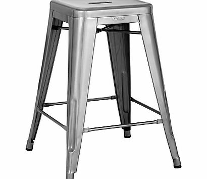 Tolix ``H`` Stool, Raw Steel