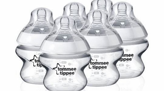 Tommee Tippee Closer to Nature 150 ml/5fl oz Feeding Bottles (6-pack)