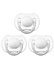pack of 3 Cherry Soothers 0-6m White