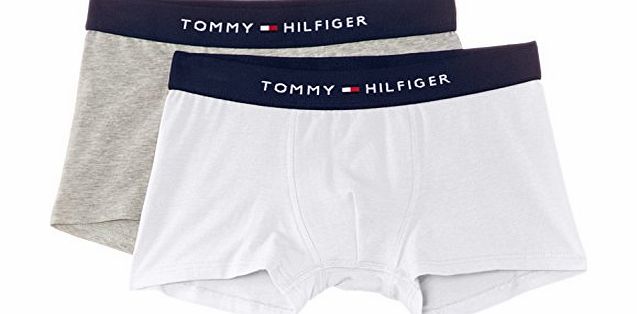 Tommy Hilfiger Boys Trunk 2 Pack Boxer Shorts, Classic White, 4 Years
