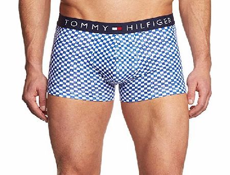 Tommy Hilfiger Hilfiger Denim Men Bass Checkered Boxer Shorts, Blue (Surf The Web), Medium