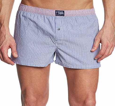 Tommy Hilfiger Hilfiger Denim Men Bell Striped Boxer Shorts, Blue (Surf The Web), Medium