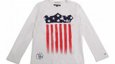 USA Flag T-shirt Off white `8 years,10 years,12