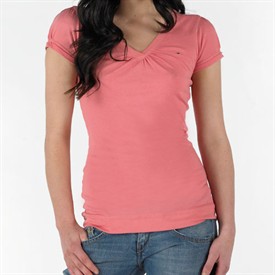 Womens Leela V-Neck T-Shirt Pink