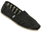 Toms Classics Black Stone Washed Canvas