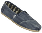Toms Classics Navy Stone Washed Canvas Espadrilles