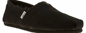 mens toms black classic burlap shoes 3106687070