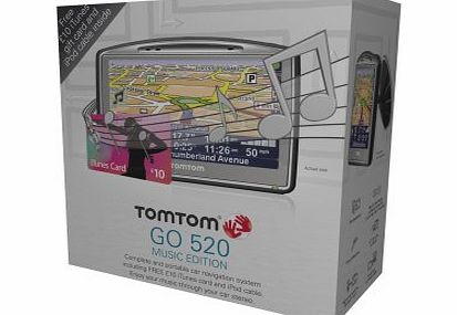 TomTom Go 520 Satellite Navigation System - Music Edition with UK Mapping