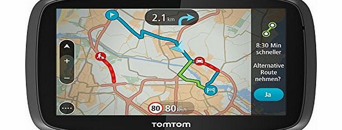 TomTom GO 6000 EU 6-Inch Sat Nav with Full European Lifetime Maps, Lifetime Traffic Updates, Always Connected and Interactive Screen Includes Click 
