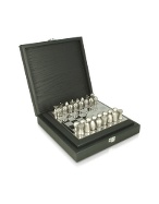 Silver Collection - Logo Chess Set in Wooden Box