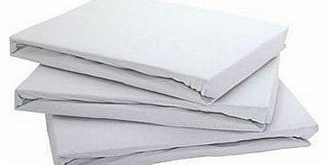 Tonys Textiles White Jersey Fitted Sheet Super King Size