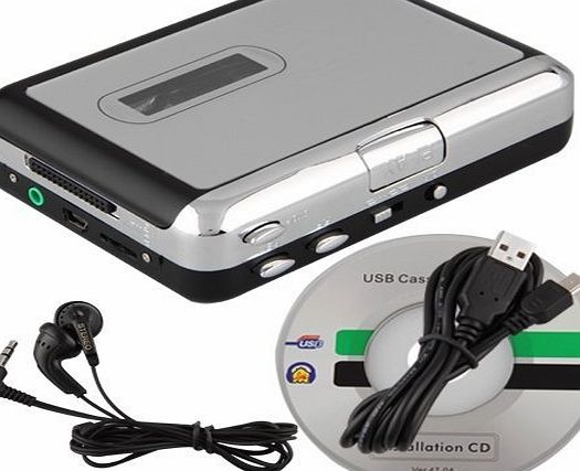 TOOGOO(R) Mini USB Audio Cassette Tape Converter to MP3 CD Player PC