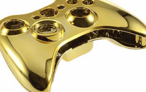TOOGOO(R) YKS Wireless Controller FULL Housing Case Shell Cover for microsoft XBox 360 Plating Gold With accessories