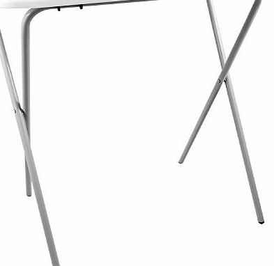 Top Home Solutions Folding Lightweight Tray Table Desk Ideal For Laptops Camping TV Dinners Festivals (White)