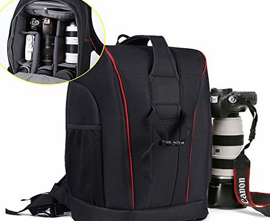TOP-MAX Camera Backpack Bag Waterproof for Digital SLR DSLR Canon Nikon Sony Camera