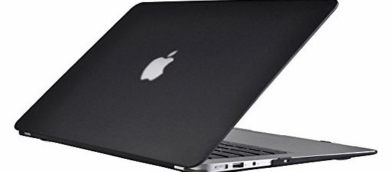 Rubberized Frosted Silky-Smooth Soft-Touch Hard Shell Case Cover for 11-inch MacBook Air 11.6`` (Models: A1370 and A1465)-Black