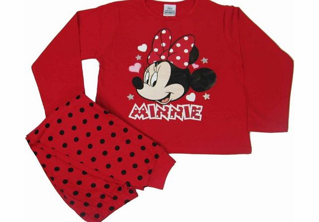 Childrens Boys and Girls Long Sleeve Character Pyjamas Pjs - Minnie Mouse and Cat 2 - 3