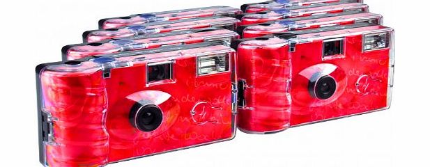 TopShot Roses Disposable Camera 27 Photos Flash 8 Pack