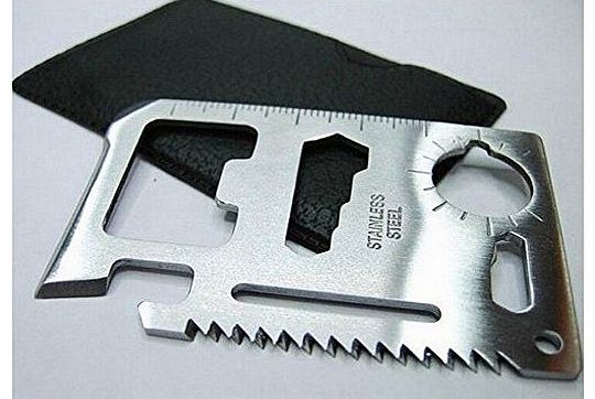 TopSku New 11 in 1 Multi-functional Credit Card Survival Knife Camping Tool Multi-tool Accessories