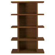 Torino tall shelving unit, walnut effect