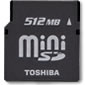 Toshiba - Mini Secure Digital Memory Card - 512 MB