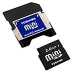 Toshiba 2gb mini sd memory card