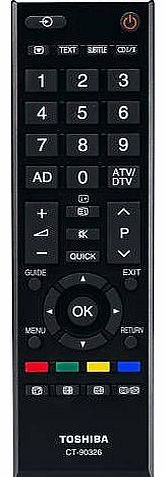 Toshiba CT-90326 LCD TV Remote Control 37AV615DB