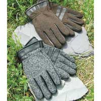 Totes Knit with Leather Trim Gloves