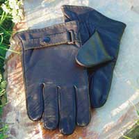 Leather with Stud and Strap Gloves
