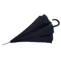 Manual Black Plastic Umbrella Black