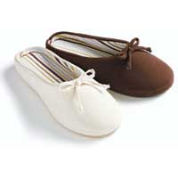 Totes Memory Foam Clog Slippers Stone Stripe Size 7