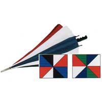 port Golfing Umbrella Navy, Green, Red and White