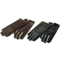 Suede w/Metallic leather forchettes Black Medium