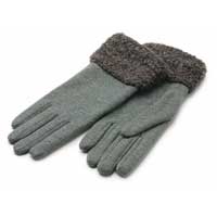 Thermal w/Boucle Cuff Grey One Size