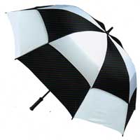 Windproof Double Canopy Black and White