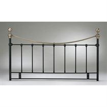 Toulouse 4ft6 Headboard, Black/Gold Effect