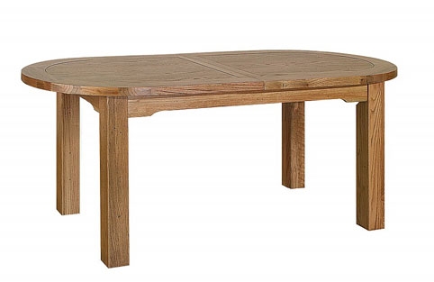 toulouse Antique Oak Extending Oval Dining Table