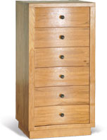 toulouse Oak 6 Drawer Tallboy Chest of Drawers