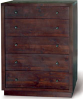 toulouse Walnut 5 Drawer Chest of Drawers