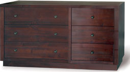 Walnut 6 Drawer Chest of Drawers