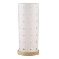 Tower Cut Out Circular Table Lamp White